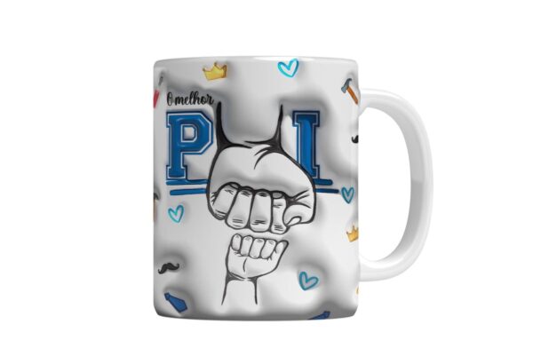 Arte Caneca Melhor Pai Png
