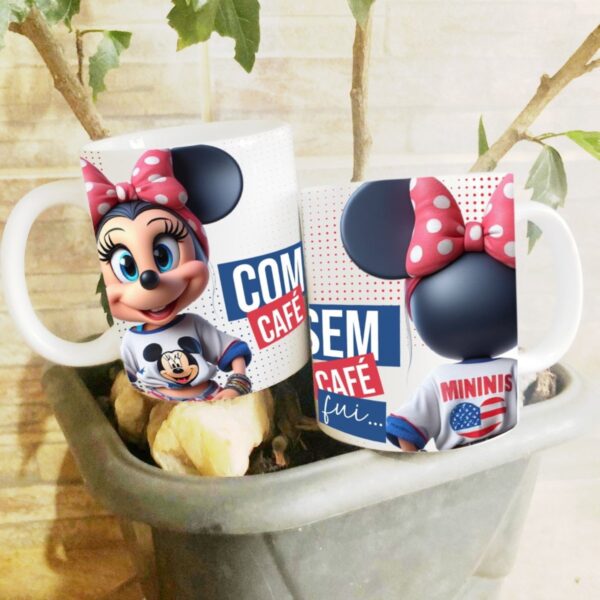 Arte Caneca Minnie com Café sem Café - Png - Imagem 4