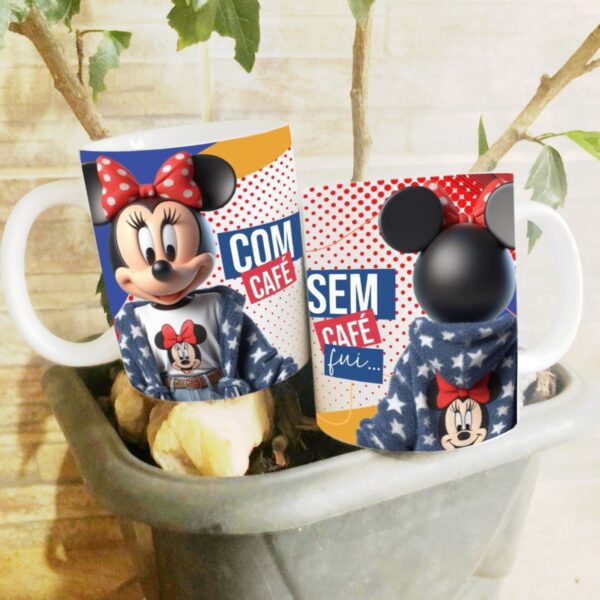 Arte Caneca Minnie com Café sem Café - Png - Imagem 3