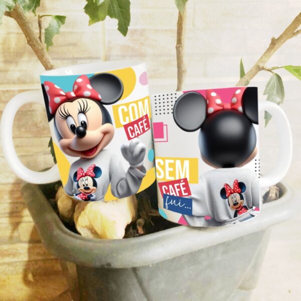 Arte Caneca Minnie com Café sem Café - Png - Imagem 5