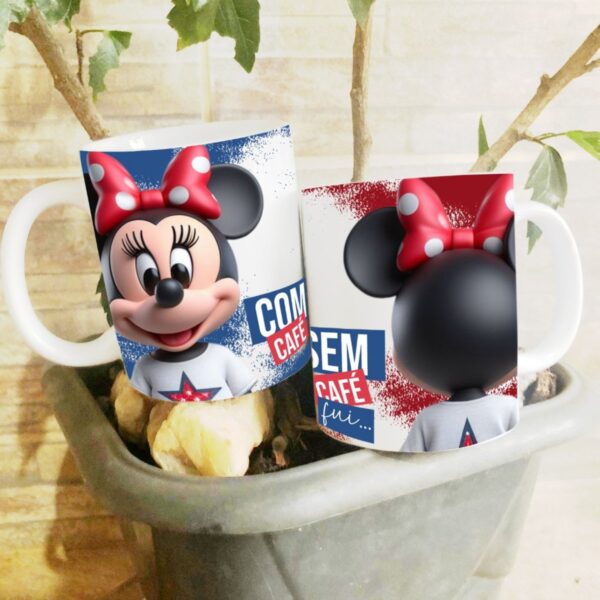 Arte Caneca Minnie com Café sem Café - Png