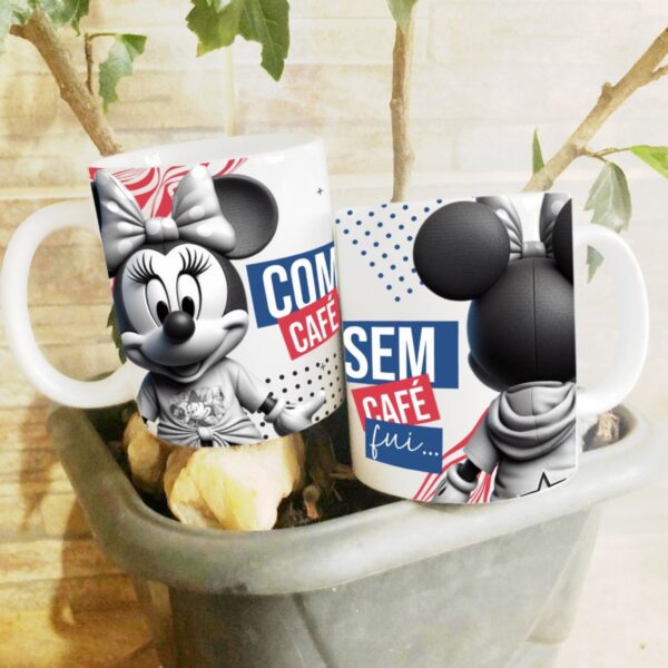 Arte Caneca Minnie com Café sem Café - Png - Imagem 2