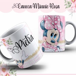 Arte Caneca Minnie Rosa - Arquivo Digital