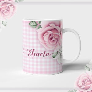 arte caneca neutro rosa menina arquivo digital design