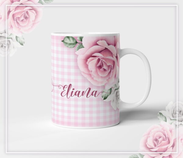 Arte Caneca Neutro Rosa Menina - Arquivo Digital