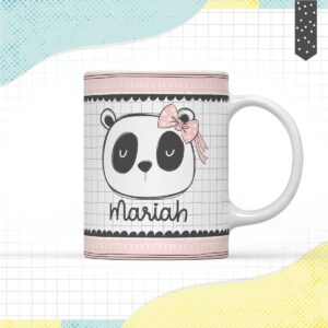 arte caneca panda menina arquivo digital design