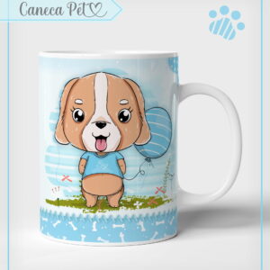arte caneca pet cachorrinho arquivo digital pets