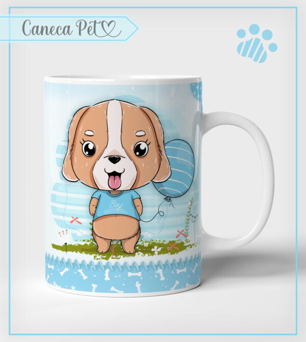 Arte Caneca Pet Cachorrinho - Arquivo Digital