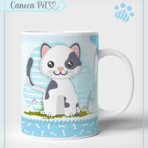 arte caneca pet gatinho arquivo digital papel e scrapbook