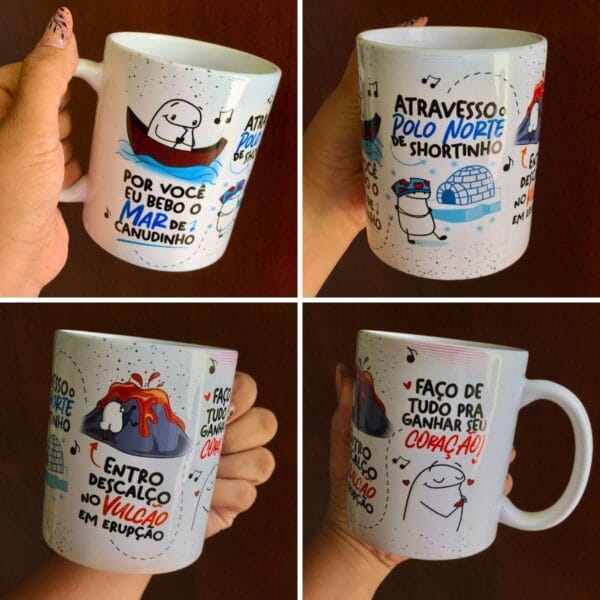 Arte Caneca Por Você Eu Bebo O Mar De Canudinho Flork