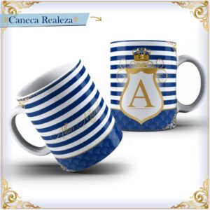 arte caneca realeza menino arquivo digital design