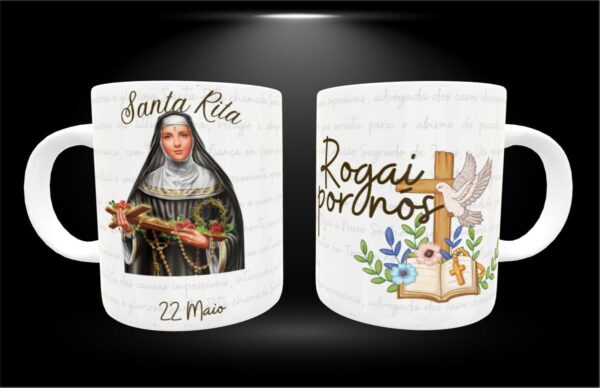 Arte Caneca Santinhos - Png - Imagem 4