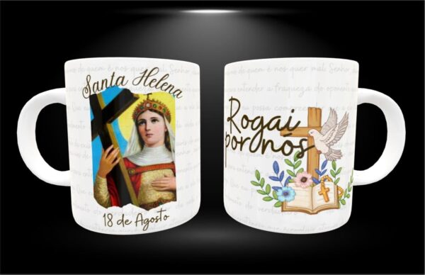 Arte Caneca Santinhos - Png - Imagem 3