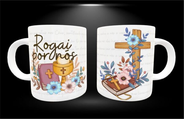 Arte Caneca Santinhos - Png