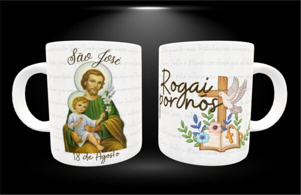 Arte Caneca Santinhos - Png - Imagem 5