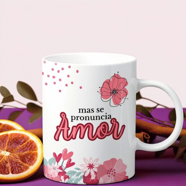 Arte Caneca se Escreve Mãe, se Pronuncia Amor - Png - Imagem 2