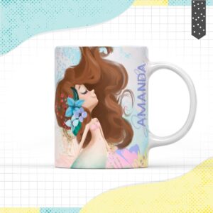 arte caneca sereia arquivo digital sublimacao canecas