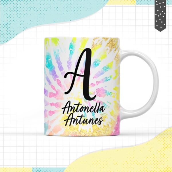 Arte Caneca Tie Dye - Arquivo Digital
