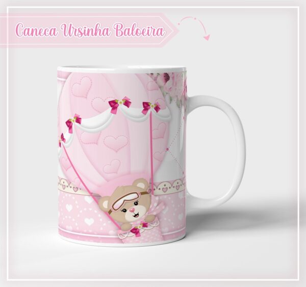 Arte Caneca Ursinha Baloeira - Arquivo Digital