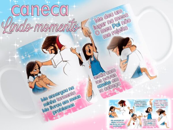 Arte Canecas Lindo Momento - Arquivo Digital