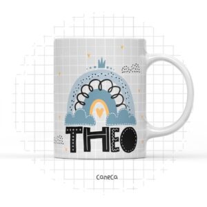 arte digital arco iris menino para caneca arquivo digital personalizacao