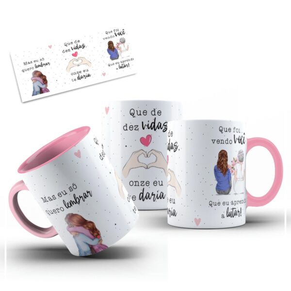 Arte Digital Caneca 11 Vidas Declaração para Mãe - Png - Imagem 4