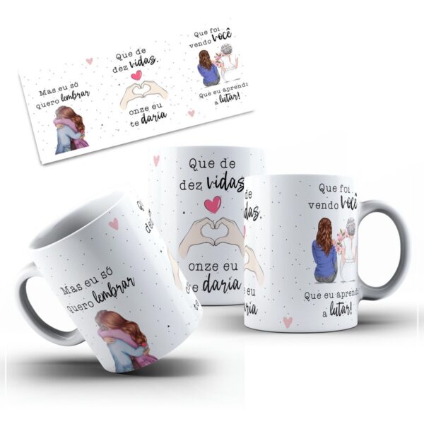 Arte Digital Caneca 11 Vidas Declaração para Mãe - Png - Imagem 5
