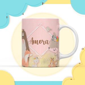 arte digital caneca animais menina arquivo digital papelaria digital