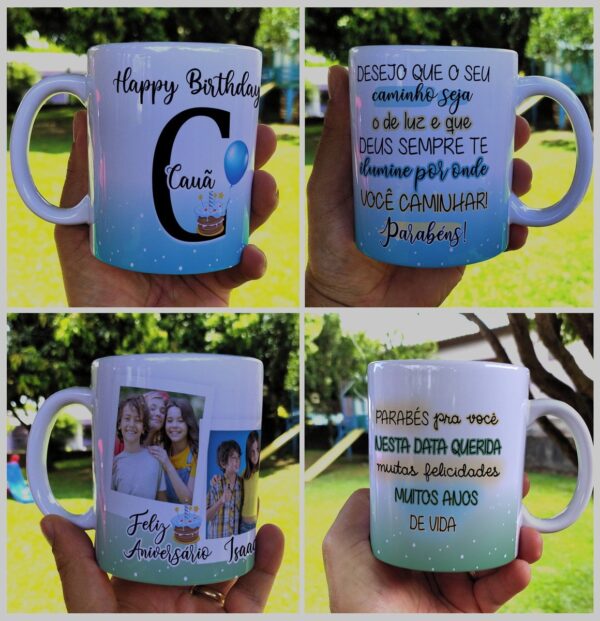 Arte Digital Caneca Aniversário Masculino - Png e Corel - Imagem 3
