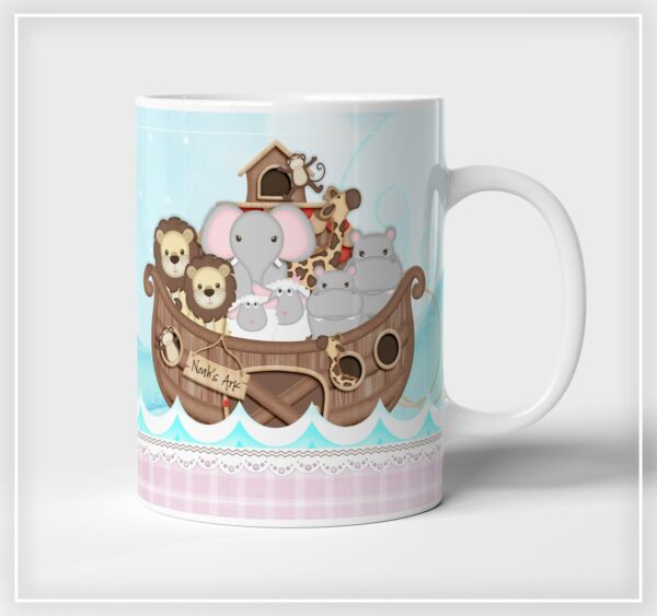 Arte Digital Caneca Arca de Noé Menina - Arquivo Digital - Imagem 2