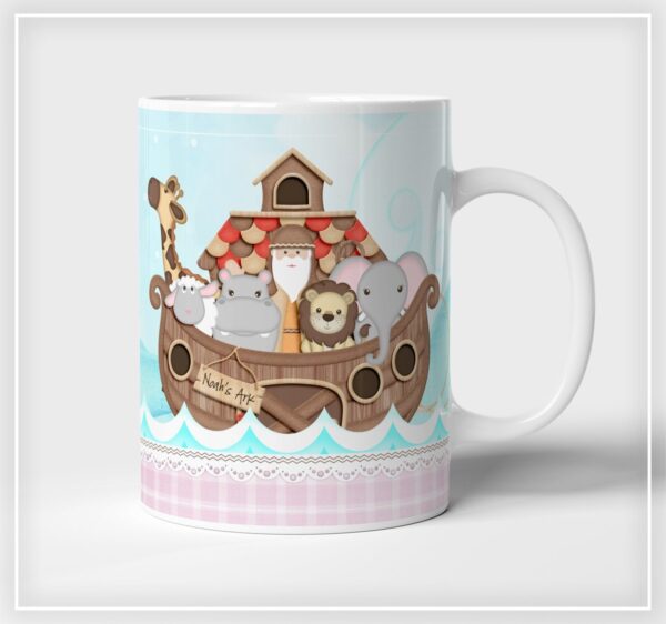 Arte Digital Caneca Arca de Noé Menina - Arquivo Digital