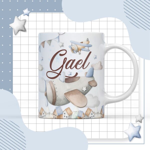 Arte Digital Caneca Avião Vintage - Arquivo Digital