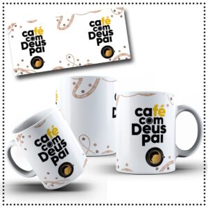 Arte Digital Caneca Cafe Com Deus Pai Png 5
