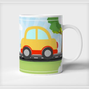 Arte Digital Caneca Carrinhos - Arquivo Digital