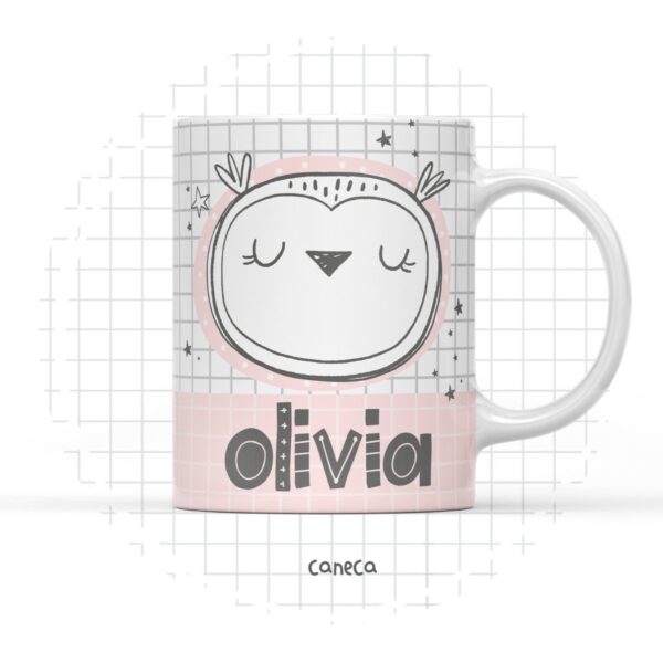 Arte Digital Caneca Coruja Escandinava - Arquivo Digital