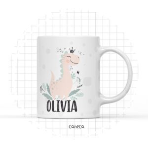 arte digital caneca dino menina arquivo digital sublimacao