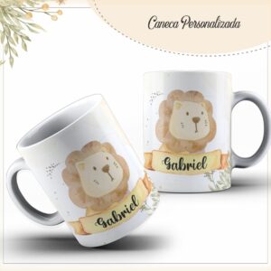arte digital caneca leaozinho fofo arquivo digital papelaria 1