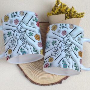 arte digital caneca maozinhas dia das maes png caneca mae 2