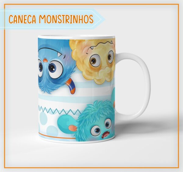 Arte Digital Caneca Monstrinhos - Arquivo Digital