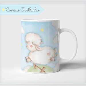 Arte Digital Caneca Ovelhinha Menino - Arquivo Digital