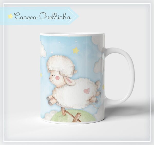 Arte Digital Caneca Ovelhinha Menino - Arquivo Digital