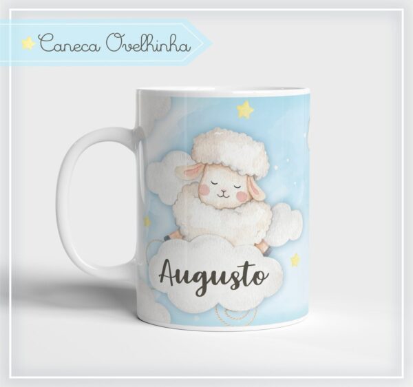Arte Digital Caneca Ovelhinha Menino - Arquivo Digital - Imagem 2