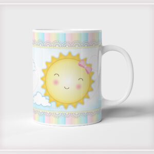arte digital caneca raio de sol arquivo digital sublimacao canecas