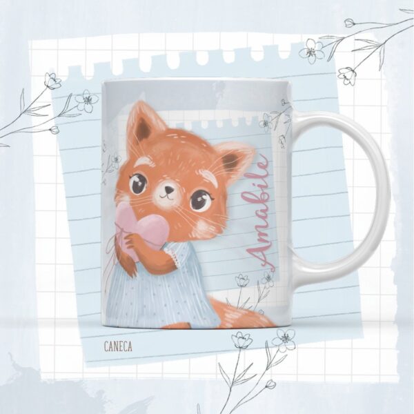 Arte Digital Caneca Raposa Delicada - Arquivo Digital