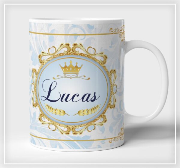 Arte Digital Caneca Realeza Menino - Arquivo Digital - Imagem 2