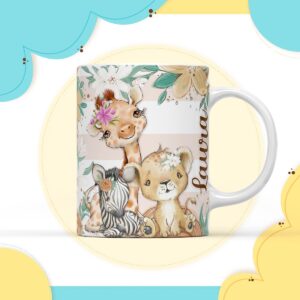 Arte Digital Caneca Safari Menina - Arquivo Digital