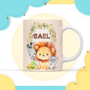arte digital caneca safari menino arquivo digital sublimacao
