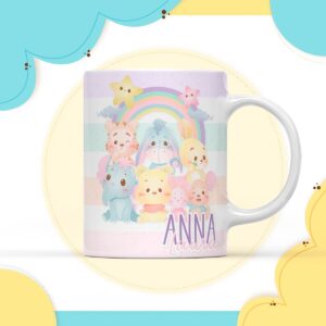 arte digital caneca ursinho pooh menina arquivo digital scrapbook