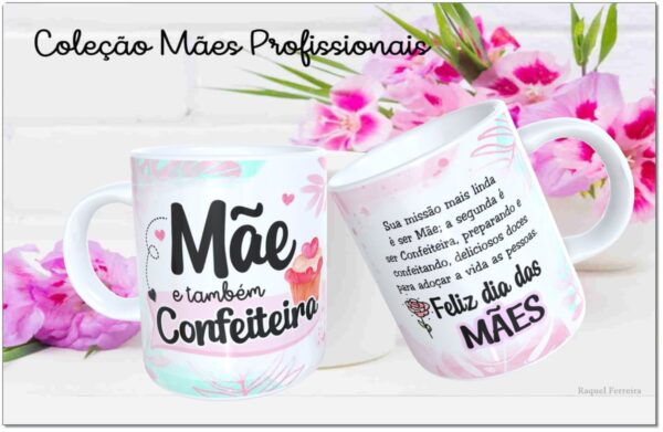 Arte Digital Canecas Mães Profissionais - Png e Corel - Imagem 2
