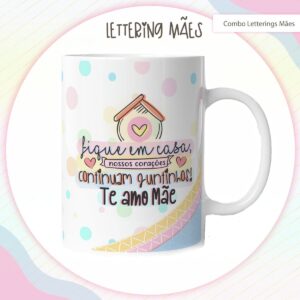 arte digital lettering caneca mae modelo 2 arq digital papel e cia